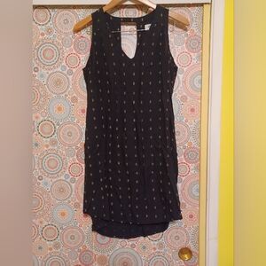 OLD NAVY Black Sleeveless Dress with Pattern